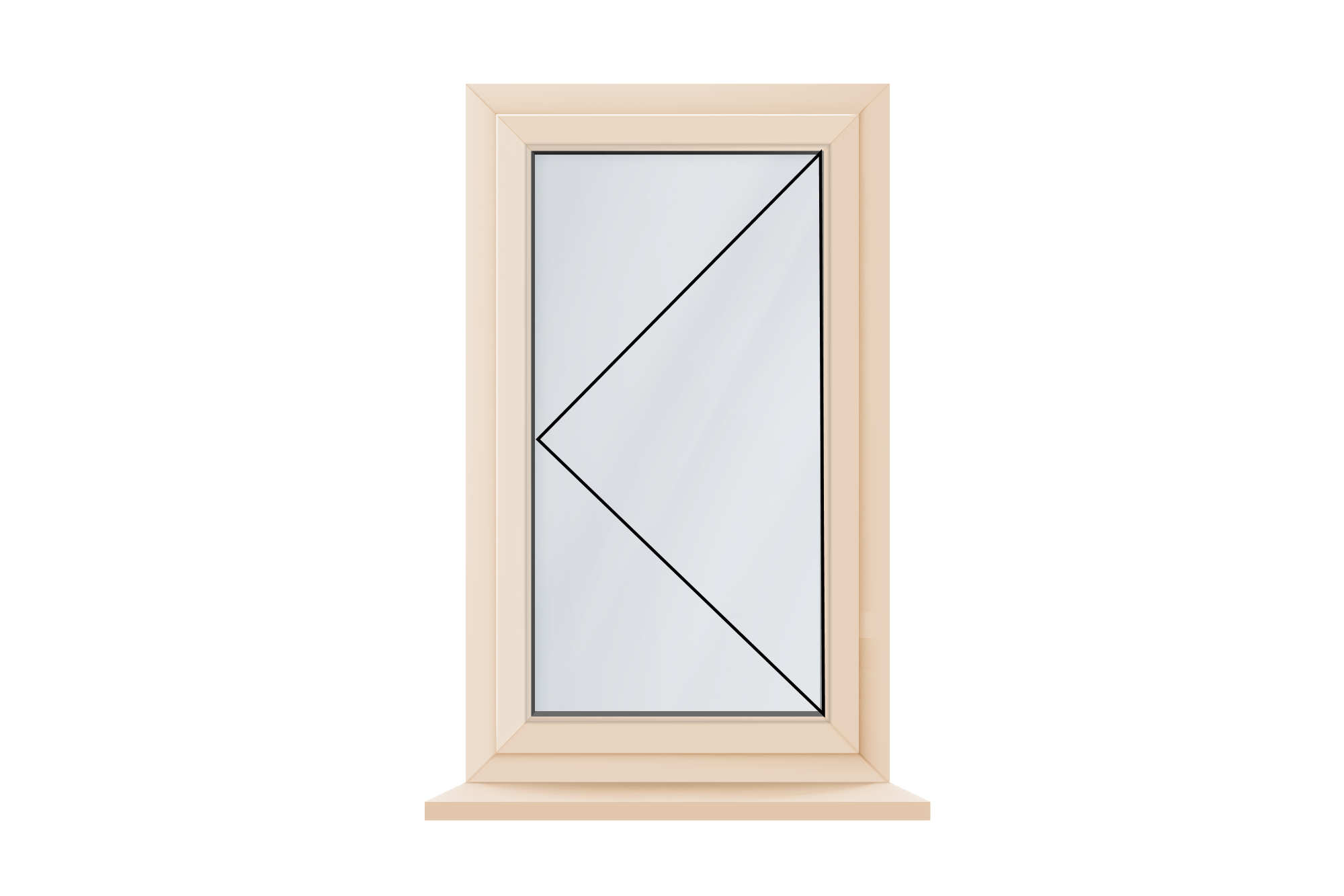 одностворчатое поворотное алюминиевое окно